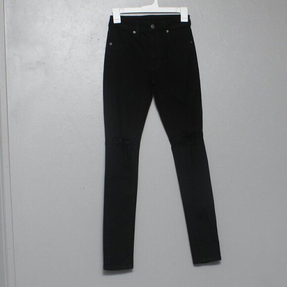 Carmar black distressed knee skinny jeans - Picture 1 of 12